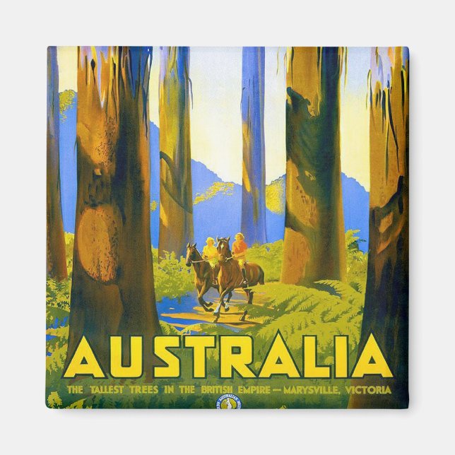 Aimant Australie - Vintage voyage (Devant)