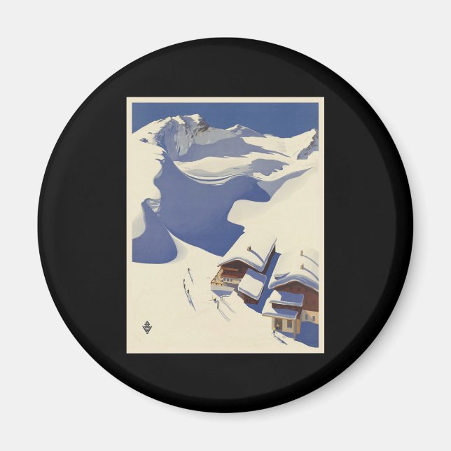 Aimant Austria Ski lodge dans les Alpes (Devant)