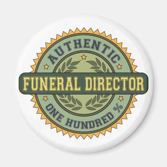 Aimant Authentic Funeral Director (Devant)