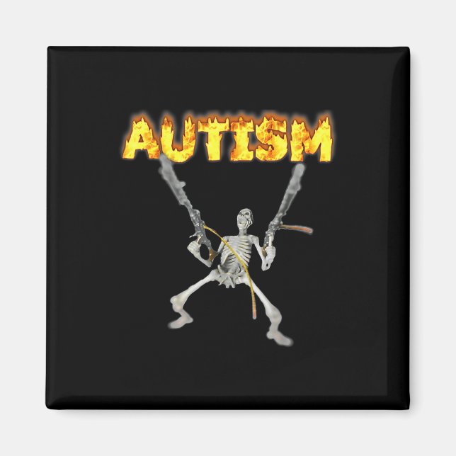 Aimant Autism Skeleton Meme (Devant)