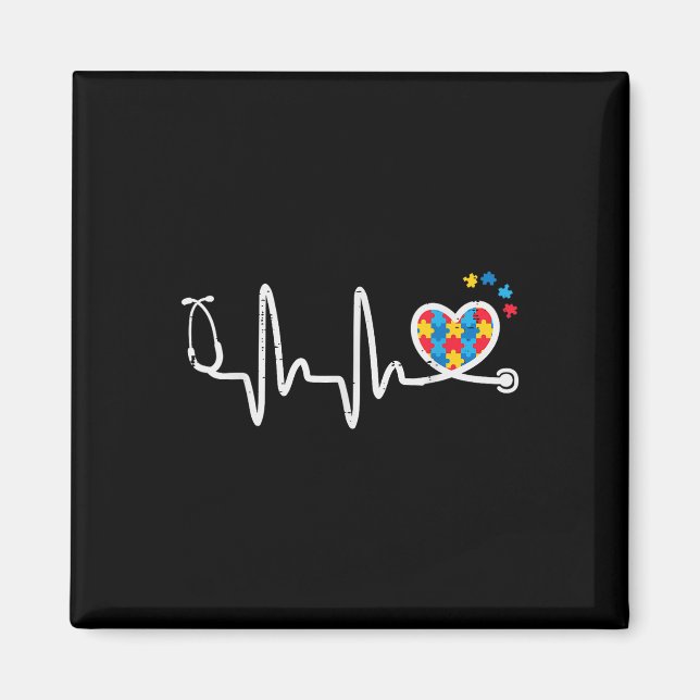 Aimant Autisme battement de coeur Stethoscope Infirmière  (Devant)