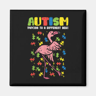 Aimant Autisme Danser Différents Flamant rose Beat mignon