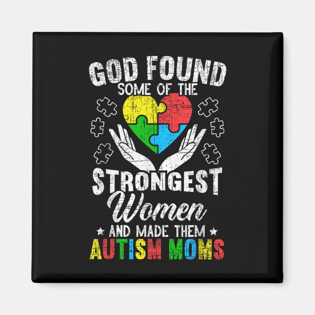 Aimant Autisme Maman Cendre Sensibilisation Autisme Spect (Devant)