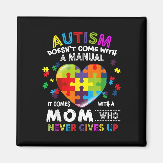 Aimant Autisme Maman Ne Vient Pas Avec Une Femme Manuel A (Devant)