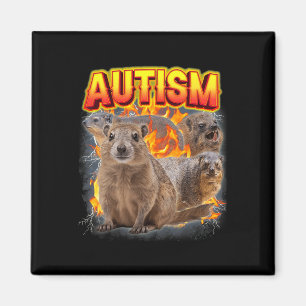 Aimant Autisme Rock Hyrax Inapproprié Drôle Spécifique Cu