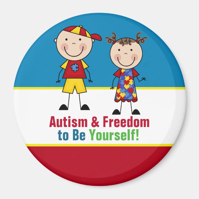 Aimant Autisme SensibilisationMagnet (Devant)