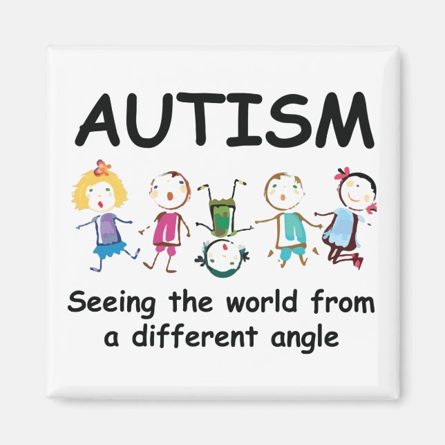 Aimant Autisme...voir le monde sous un angle différent (Devant)