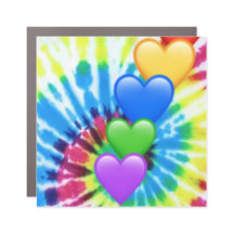 Aimant Auto Cœurs Tie Dye