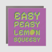 Aimant Auto Rétro Citron Pixel Art 8 Bits