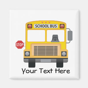 Aimant Autobus scolaire personnalisable