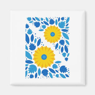 Aimant Autocollant bleu et jaune de l'Ukraine