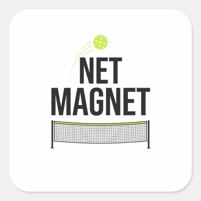Aimant autocollant drôle pour filet de pickleball (Devant)