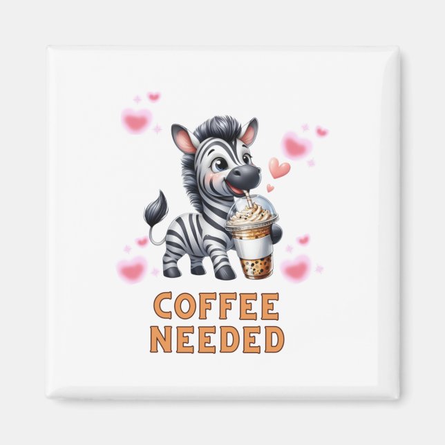 Aimant Autocollant T Zebra Coffee nécessaire  (Devant)