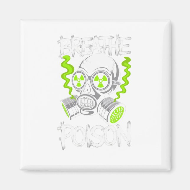 Aimant Autocollant Toxic Skull Drifter  (Devant)