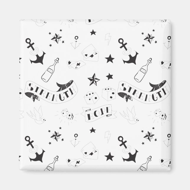 Aimant Autocollants Tattoo Flash Hope (Devant)