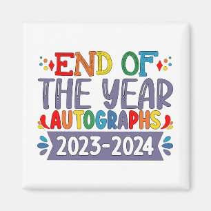 Aimant Autographes de fin d'année 2024 Dernier jour d'éco