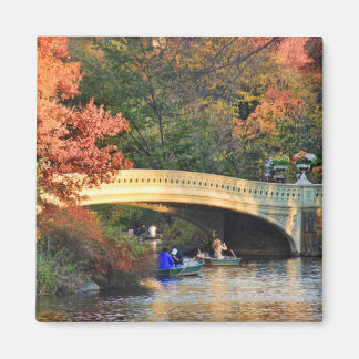 Aimant Automne à Central Park : Bateaux de Bow Bridge #01