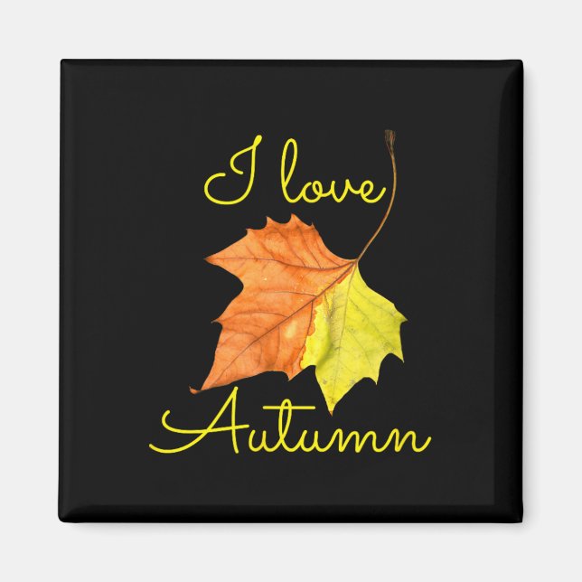 Aimant Automne Leaf automne septembre (Devant)