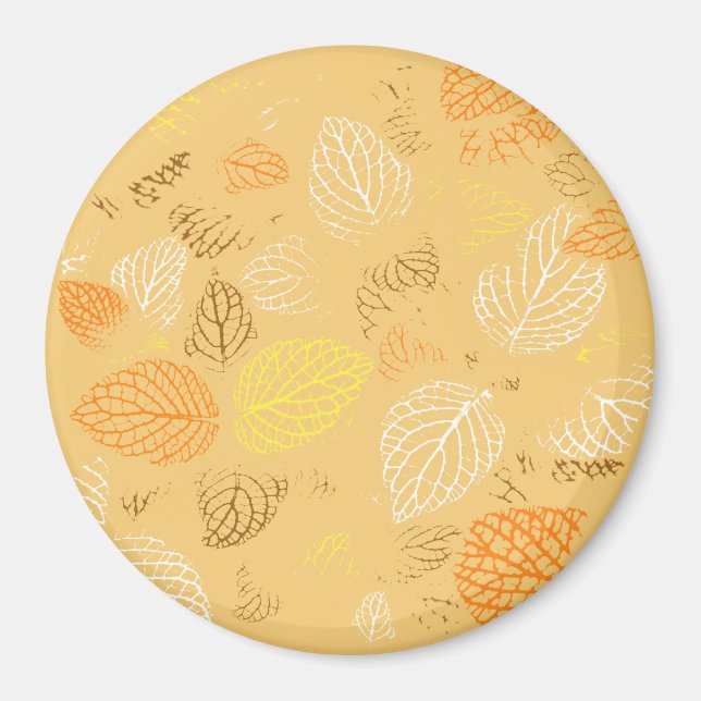 Aimant Automne, Motif Feuille 4 (Devant)