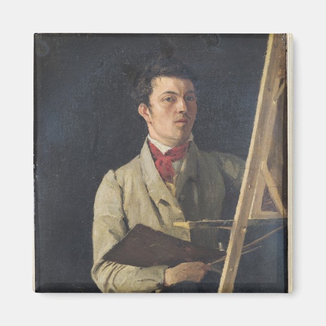 Aimant Autoportrait, assis à côté d'un Easel, 1825 (Devant)