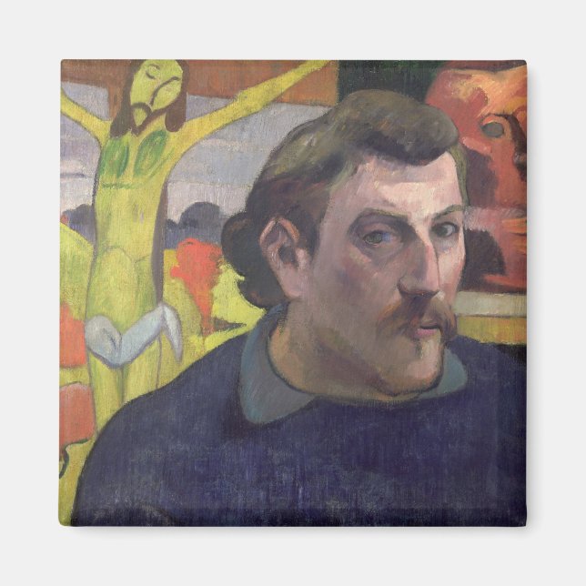 Aimant Autoportrait avec le Christ jaune, 1890 (Devant)