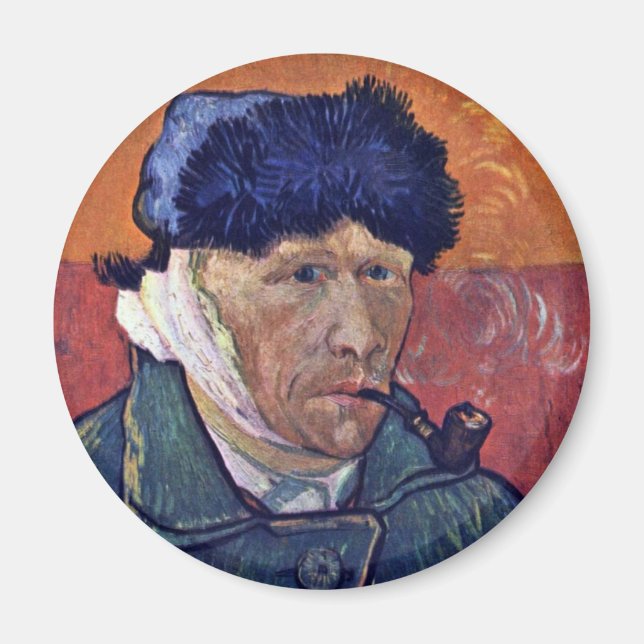 Aimant Autoportrait Avec Oreille Bande Par Vincent Van Go (Devant)