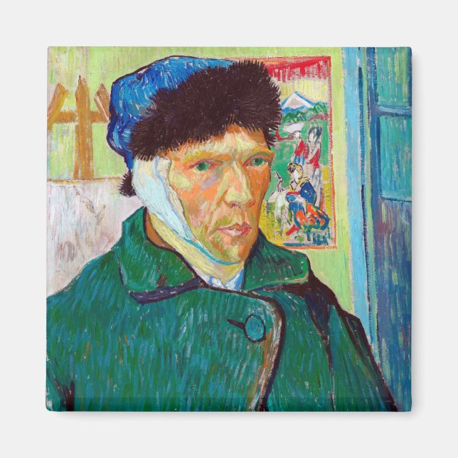 Aimant Autoportrait avec oreille déchirée, Van Gogh (Devant)