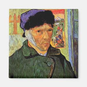 Aimant Autoportrait avec oreille en bande par van Gogh