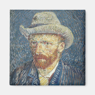 Aimant Autoportrait de Vincent van Gogh   avec le chapeau
