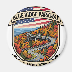 Aimant Autoroute Blue Ridge Parkway en Caroline du Nord