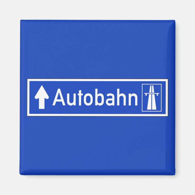 Aimant Autoroute, Traffic Sign, Germany (Devant)