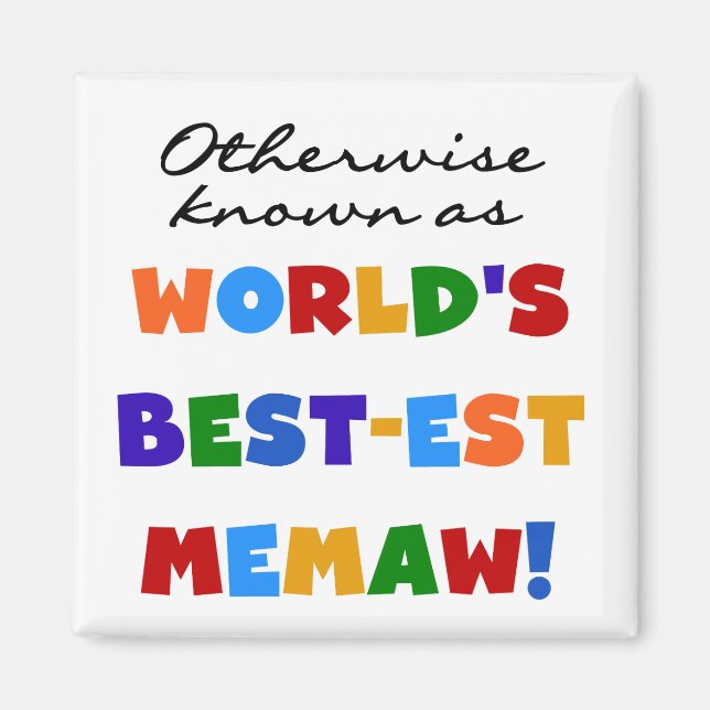 Aimant Autrement connu comme Meilleur-est Memaw du monde (Devant)