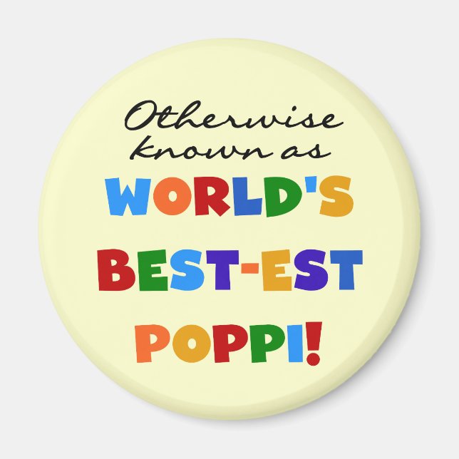 Aimant Autres T-shirts et cadeaux Poppi les plus connus (Devant)