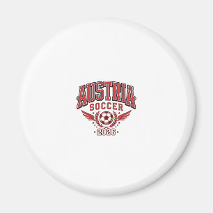 Aimant Autriche Football 2026 Football Gras Pays Typograp