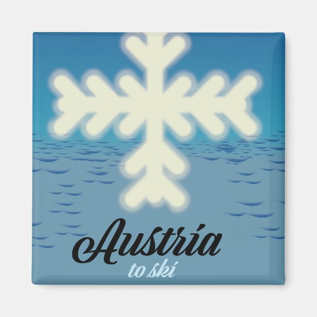Aimant Autriche pour skier (Devant)