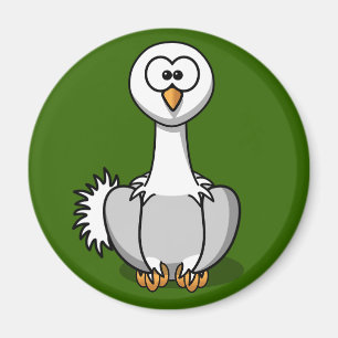 Aimant Autruche mignonne sur l'aimant de réfrigérateur