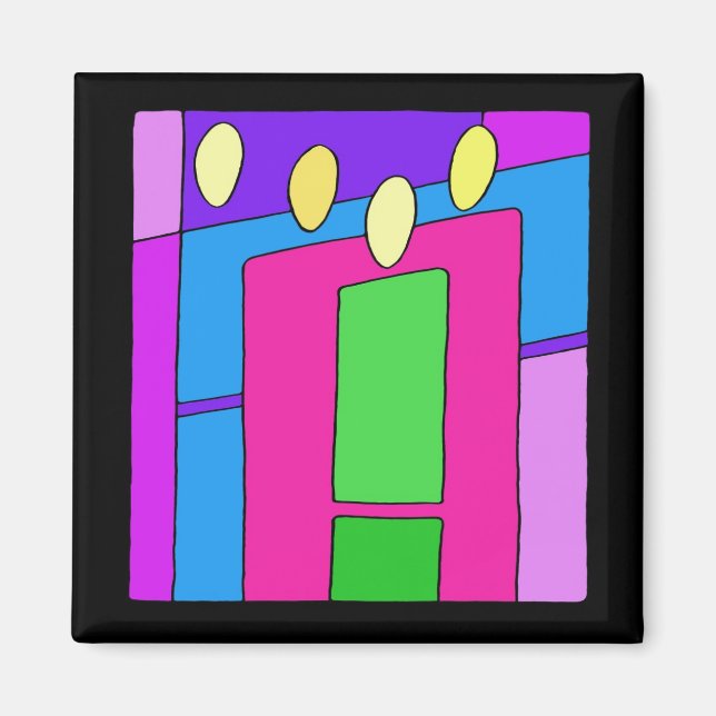 Aimant aux bougies d'hiver (Devant)