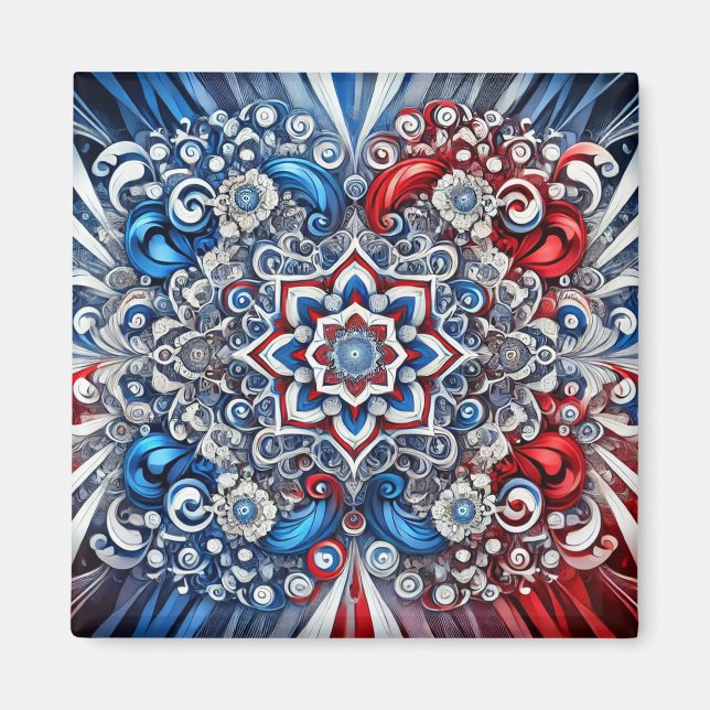 Aimant aux couleurs françaises Design (Devant)