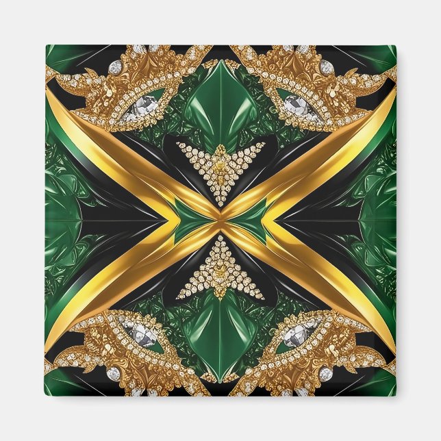 Aimant aux couleurs jamaïcaines (Devant)