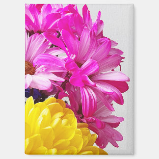 Aimant aux fleurs roses et jaunes - Les Dabs de Ma