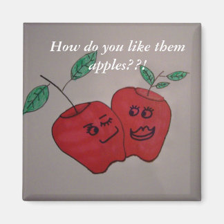 aimant aux pommes heureux