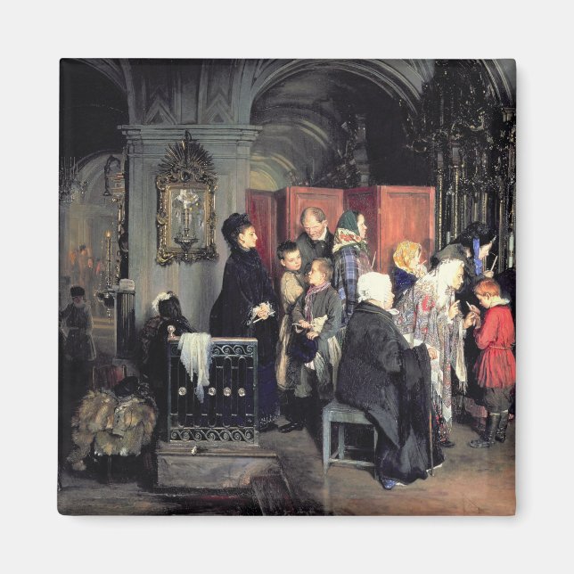 Aimant Avant la confession, 1877 (Devant)