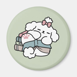 Aimant Avant le coucher avec ma chienne - Livre et Amoure