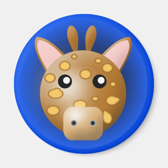 aimant avec animal : girafe (Devant)