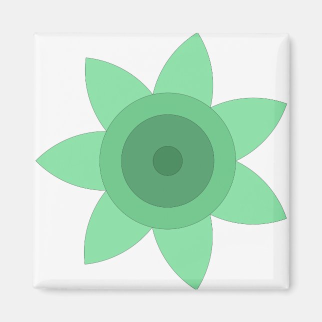 Aimant avec art créatif de la fleur (Devant)