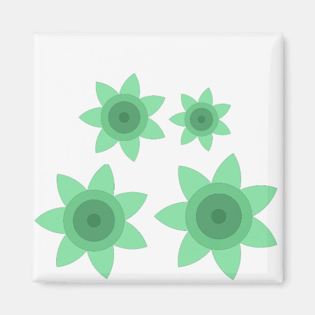 Aimant avec art créatif de la fleur (Devant)