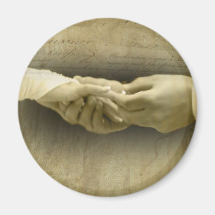 Aimant Avec cette bague, Romantique mariage vintage amour