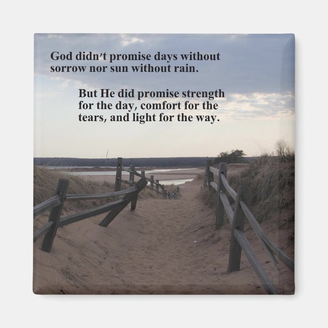 aimant avec chemin vers le lac - promesse de Dieu (Devant)