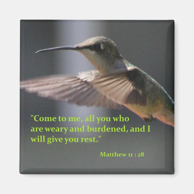 aimant avec colibri - vous reposer (Devant)