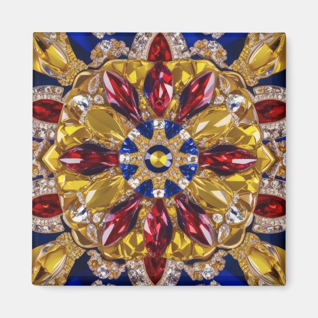 Aimant avec Colombie Couleurs Design (Devant)